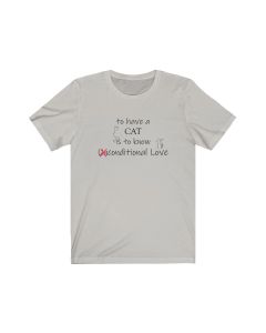Cat Love Unisex Jersey Short Sleeve Tee-Silver-2XL