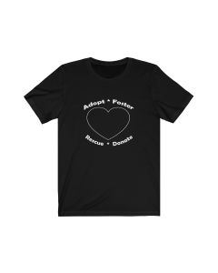 Adopt Foster Rescue Donate Unisex Tee-Black-M