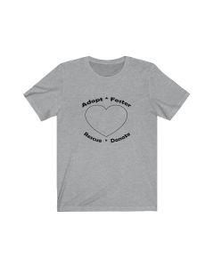 Adopt Foster Rescue Donate Unisex Tee-Athletic Heather-2XL