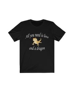 Love and a Dragon Unisex Jersey Short Sleeve Tee-Black-M