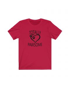 Totally Pawsome Unisex Jersey Short Sleeve Tee-2XL-Red